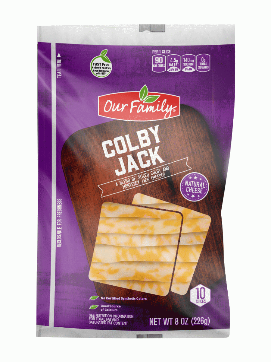 Our Family  colby jack cheese, 10-slices Full-Size Picture